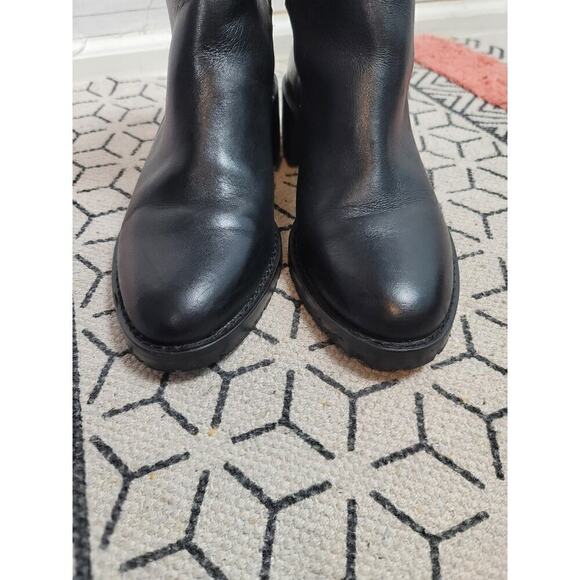 ANN TAYLOR LEATHER BLACK ANKLE BOOTIES, SZ 7 - Picture 3 of 15